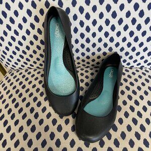 Oka B Black Jelly Flats Size 7
